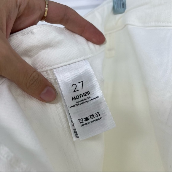 Mother Private Double Pocket Ship White Denim Jean in Fairest of them All 27 NWT - Picture 10 of 12